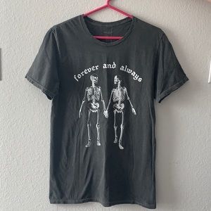 “Overdyed Forever And Always Skeleton Tee”